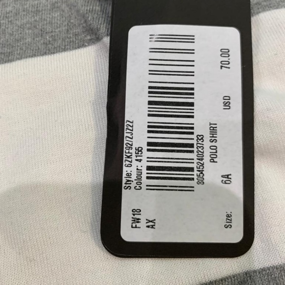 Armani Exchange Colorblock Striped Polo Shirt - Picture 2 of 2